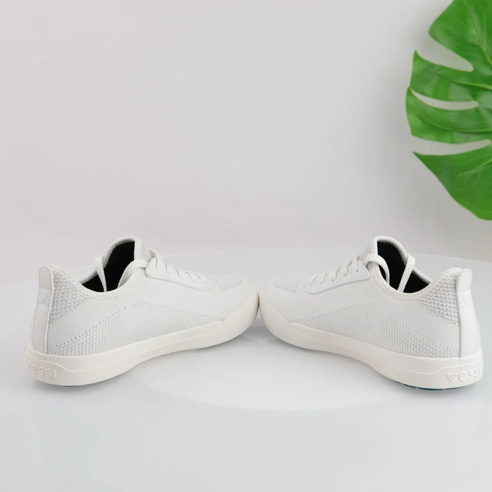 Vessi Womens Weekend Sneaker Size 9 Waterproof White Marble Lace Up Comfort Shoe